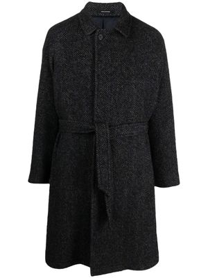 Tagliatore manteau Salomon à taille ceinturée - Noir