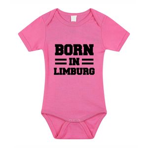 Born in Limburg cadeau baby rompertje roze meisjes