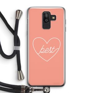 Best heart: Samsung Galaxy J8 (2018) Transparant Hoesje met koord