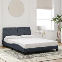 Bedframe zonder matras 140x200 cm fluweel donkergrijs