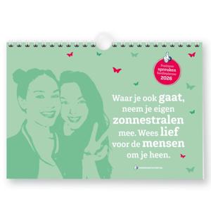 Familieplanner positieve spreuken 2026 (Kalender)