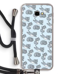 Poezen: Samsung Galaxy J4 Plus Transparant Hoesje met koord