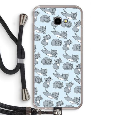 Poezen: Samsung Galaxy J4 Plus Transparant Hoesje met koord