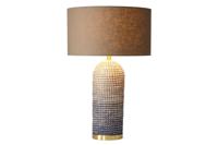 Tafellamp ZEA 60cm gradient zeegras natuurlijk bruin goud met lampenkap ruw linnen bruin - 46650 - thumbnail