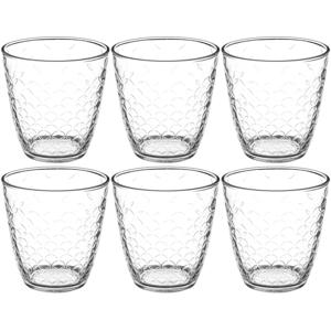 Secret de Gourmet waterglazen/drinkglazen Rome -set 12x - 250 ml - deco glas