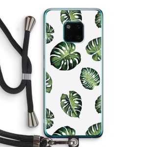 Tropische bladeren: Huawei Mate 20 Pro Transparant Hoesje met koord