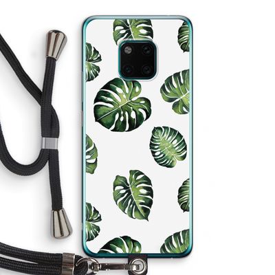 Tropische bladeren: Huawei Mate 20 Pro Transparant Hoesje met koord