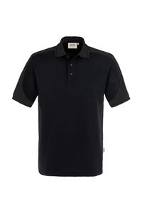 Hakro 839 Polo shirt Contrast MIKRALINAR® - Black/Anthracite - S