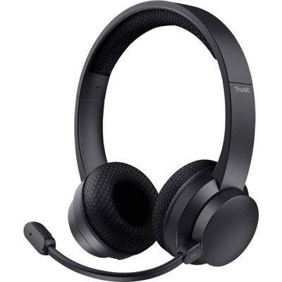 Trust AYDA WIRELESS ENC HEADSET On Ear headset Computer Bluetooth Zwart