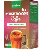 Purasana Food & Drinks Poeder Mushroom coffee 6 x 3 g BIO 12gr