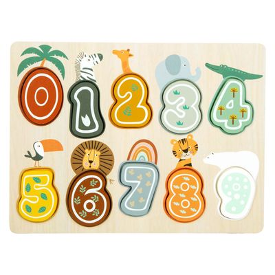 Small Foot houten cijfer puzzel safari