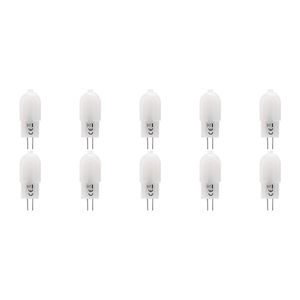 LED Lamp 10 Pack - Velvalux - G4 Fitting - Dimbaar - 2W - Helder/Koud Wit 6000K - Melkwit - 12V Steeklamp Vervangt 20W