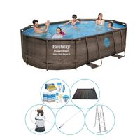 Bestway Power Steel Swim Vista OVAAL 488x305x107 cm - 6-delig - Zwembad Inclusief Accessoires