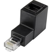 Renkforce RJ45 Netwerk Adapter CAT 5e [1x RJ45-stekker - 1x RJ45-bus] 0.00 m Zwart - thumbnail