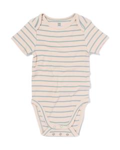HEMA Meegroeiromper Rib Bamboe Met Stretch Strepen Blauw (blauw)