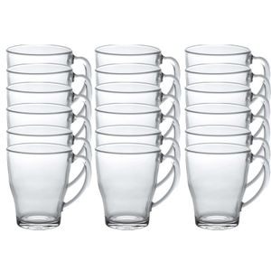 24x Theeglazen/koffieglazen transparant 350 ml Cosy