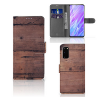 Samsung Galaxy S20 Book Style Case Old Wood