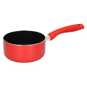 Steelpan/sauspan - Inductie - aluminium - rood/zwart - dia 16 cm
