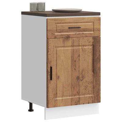 Keuken onderkast "Porto" bewerkt hout oud houtkleurig