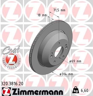 Remschijf COAT Z 320381620