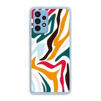 Colored Zebra: Samsung Galaxy A52 Transparant Hoesje
