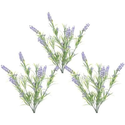 Lavendel kunstplant bundeltje - 3x - bosje - paars - 44 cm