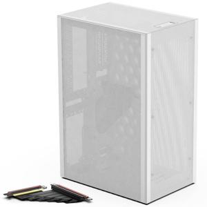 Ssupd Ssupd Meshlicious Full Mesh PCIE 4.0 Edition Mini-ITX Gehäuse - weiß Mini-tower Behuizing, Gaming-behuizing