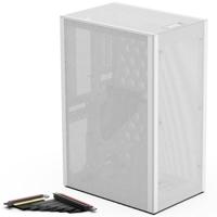 Ssupd Ssupd Meshlicious Full Mesh PCIE 4.0 Edition Mini-ITX Gehäuse - weiß Mini-tower Behuizing, Gaming-behuizing