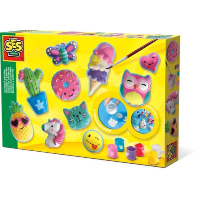 SES Creative gieten en schilderen vrolijke figuren
