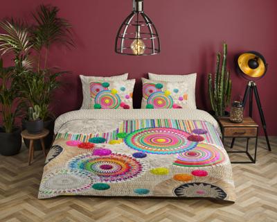 HIP Dekbedovertrek "mandala&apos;s" - Multi - (240x200/220 cm) - Katoen Satijn