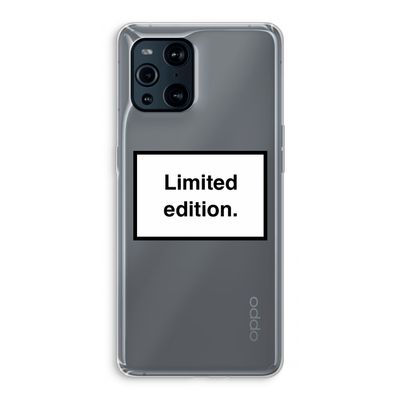 Limited edition: Oppo Find X3 Transparant Hoesje
