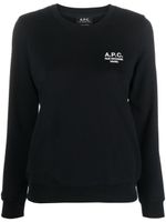 A.P.C. sweat Skye en coton à logo brodé - Noir