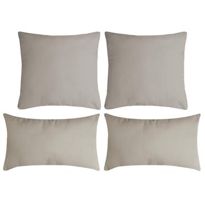 Stof Textile sierkussen Nelson - set 4x - beige - 2 formaten - polyester