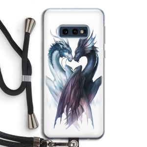 Yin Yang Dragons: Samsung Galaxy S10e Transparant Hoesje met koord