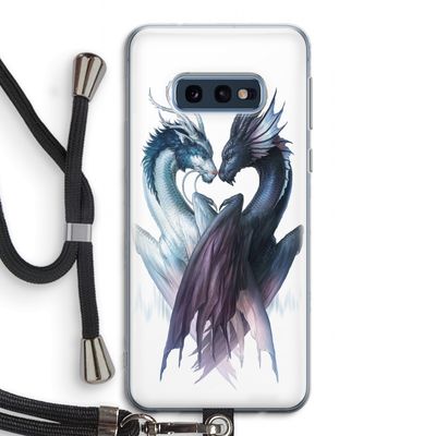 Yin Yang Dragons: Samsung Galaxy S10e Transparant Hoesje met koord