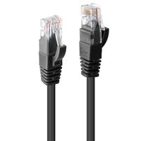 LINDY 48080 RJ45 Netwerkkabel, patchkabel CAT 6 U/UTP 5.00 m Zwart 1 stuk(s) - thumbnail