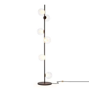 Bocci 28.6 Vloerlamp - Transparant - Zwarte base