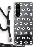 Eyes pattern: Sony Xperia 1 III Transparant Hoesje met koord