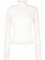 Valentino Garavani pull en maille à découpes - Blanc Valentino Garavani pull en maille à découpes - Blanc