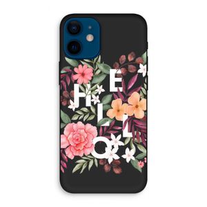 Hello in flowers: iPhone 12 mini Biologisch afbreekbaar hoesje