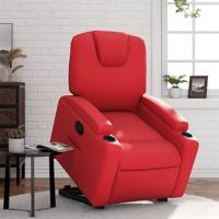 Sta-op-stoel kunstleer rood