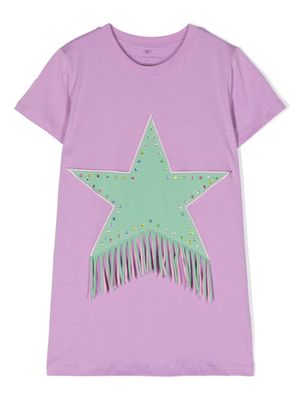 Stella McCartney Kids robe à étoiles imprimées - Violet