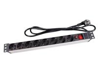 8-voudige stekkerdoos schuko voor 19 inch rack - Velleman 8-voudige stekkerdoos schuko voor 19 inch rack - Velleman