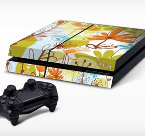 Sticker Playstation 4 bloemen natuur