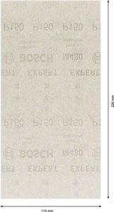 Bosch Accessoires Expert M480 schuurnet voor vlakschuurmachines 115 x 230 mm, K150 - 10 stuk(s) - 2608900764