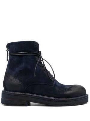 Marsèll bottines en daim à lacets - Bleu