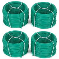 Benson Binddraad - 4x rolletjes - groen - 50 m x 0,7 mm - plantendraad