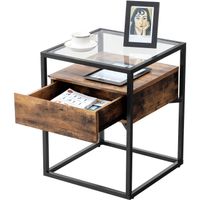 Vasagle LET04BX salontafel Bijzettafel Vierkante vorm 4 poot/poten
