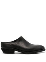 Guidi mules en cuir - Noir