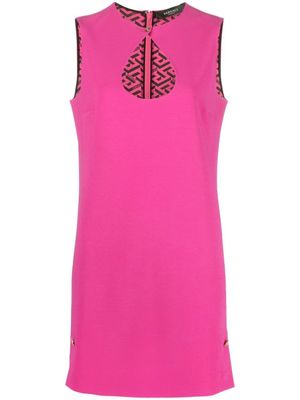 Versace robe évasée à découpes - Rose